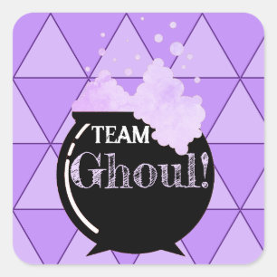 Team Ghoul Gender Reveal Party Square Sticker