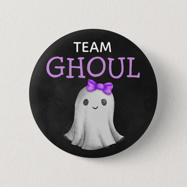 Team Ghoul Halloween gender reveal 6 Cm Round Badge (Front)