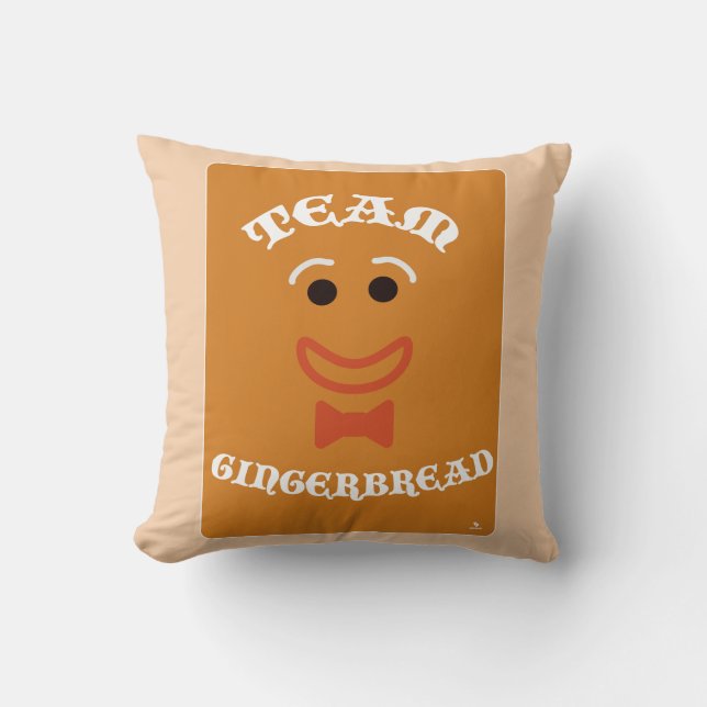 Team Gingerbread Funny Christmas Motto Design Cushion (Front)