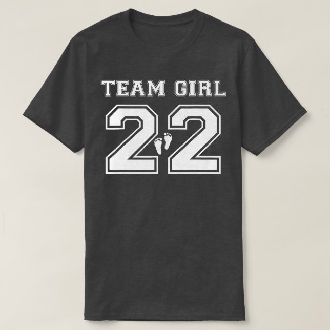 Team Girl 2022 Gender Reveal Pink Baby Shower Adop T-Shirt (Design Front)