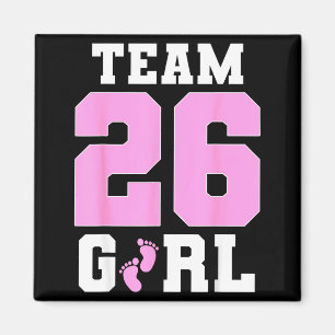 Team girl 2026 gender reveal baby announcement magnet