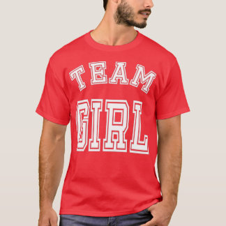 Team Girl Baby Shower Gender Reveal Cute Funny Pin T-Shirt