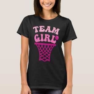 Team Girl Basketball Gender Reveal Pregnancy Annou T-Shirt