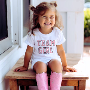 Team Girl Blush Pink Baby Gender Reveal T-Shirt