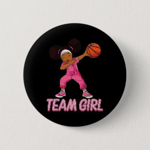 Team Girl Bysketbyll Bbyll Player 6 Cm Round Badge