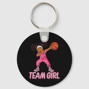 Team Girl Bysketbyll Bbyll Player Key Ring