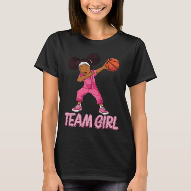 Team Girl Bysketbyll Bbyll Player  T-Shirt (Front)