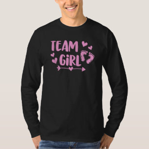 Team Girl Gender Reveal Baby Shower Shirt - Pink F