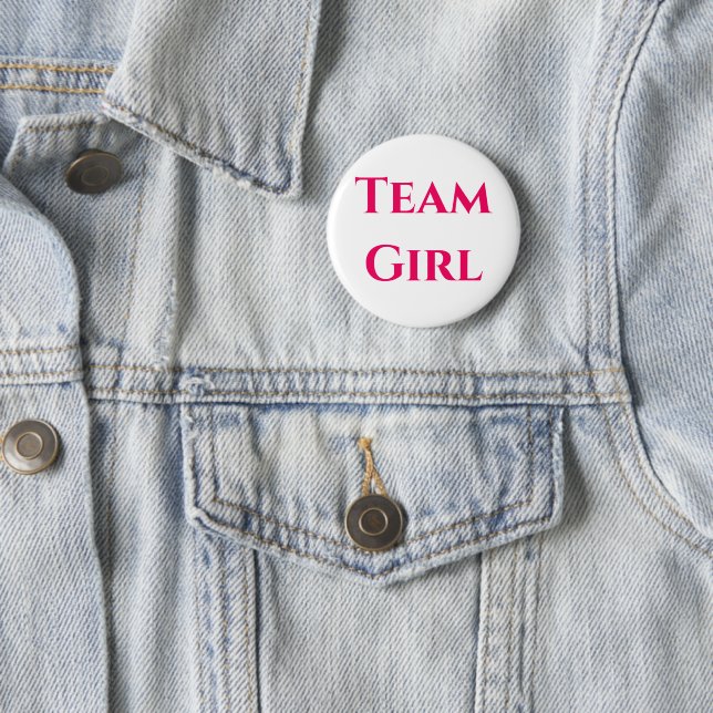 Team Girl Gender Reveal Button (In Situ)