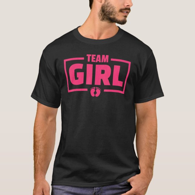 Team Girl Gender Reveal Party Team Pink Baby Annou T-Shirt (Front)