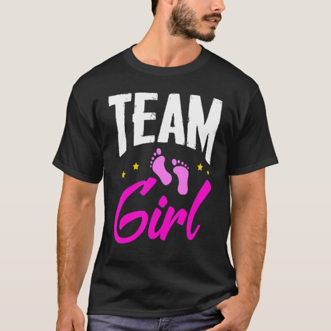 Team Girl Gender Reveal Party Team Pink Baby Annou T-Shirt (Front)