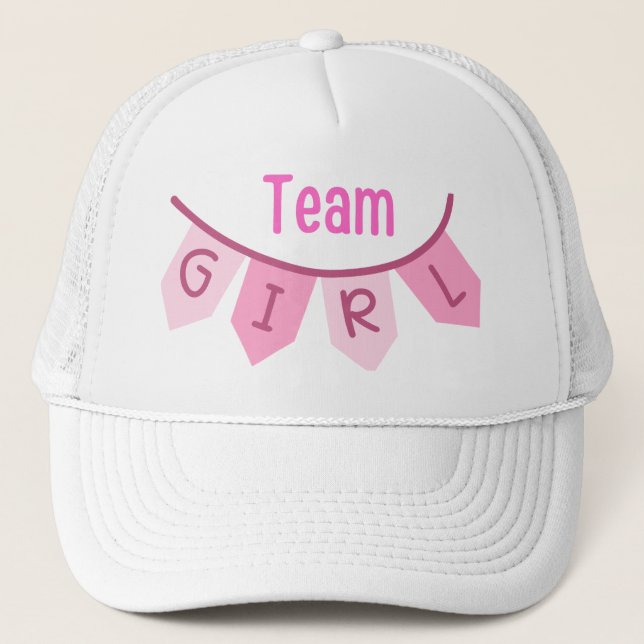 Team Girl, Gender Reveal Trucker Hat  (Front)