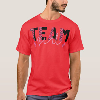 Team Girl Leopard Print Pink Or Blue Gender Reveal T-Shirt