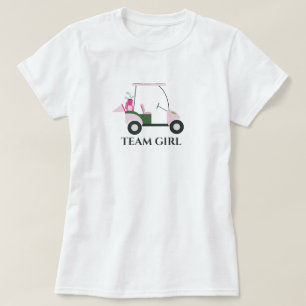 Team Girl Modern Golf Baby Gender Reveal Par-tee T-Shirt