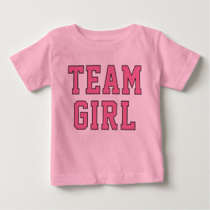 Team Girl Pink Baby Gender Reveal Party Baby T-Shirt
