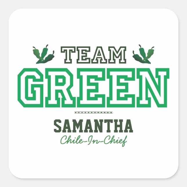 TEAM GREEN Member Square Sticker (Front)