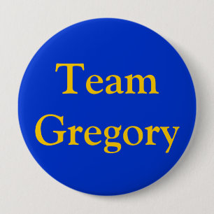 Team Gregory 10 Cm Round Badge