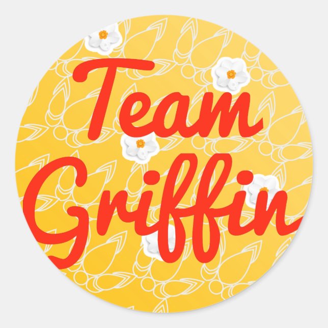 Team Griffin Classic Round Sticker (Front)
