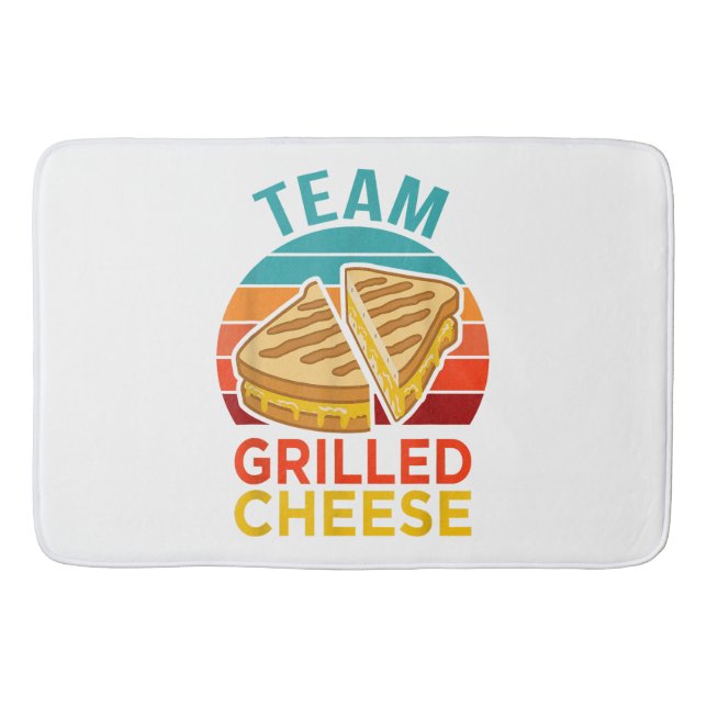 Team Grilled Cheese Funny Sandwich Lover Graphic Bath Mat (Front)