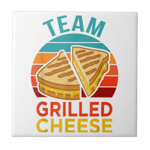 Team Grilled Cheese Funny Sandwich Lover Graphic Ceramic Tile