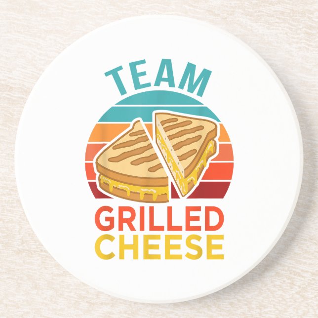 Team Grilled Cheese Funny Sandwich Lover Graphic Coaster (Front)