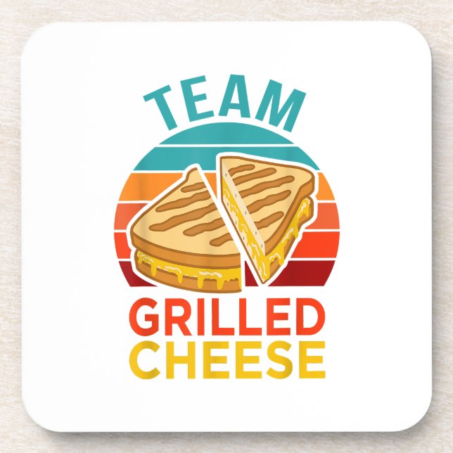Team Grilled Cheese Funny Sandwich Lover Graphic Coaster (Front)