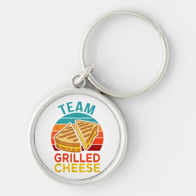 Team Grilled Cheese Funny Sandwich Lover Graphic Key Ring (Front)
