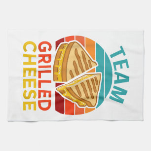 Team Grilled Cheese Funny Sandwich Lover Graphic Tea Towel