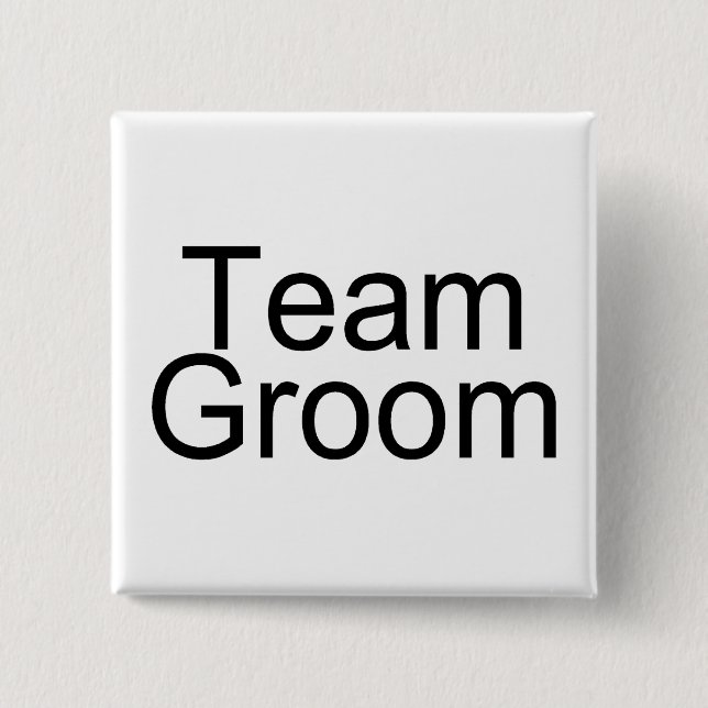 Team Groom 15 Cm Square Badge (Front)