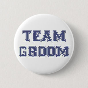 Team Groom 6 Cm Round Badge