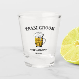 Team Groom Bachelor Best Men Cocktail Party  Shot Glass