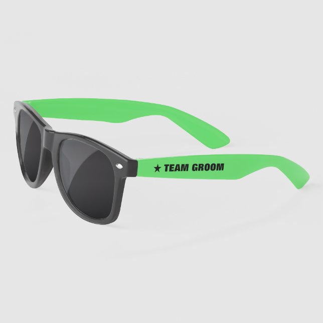 Team Groom bachelor party custom colour sunglasses (Left)