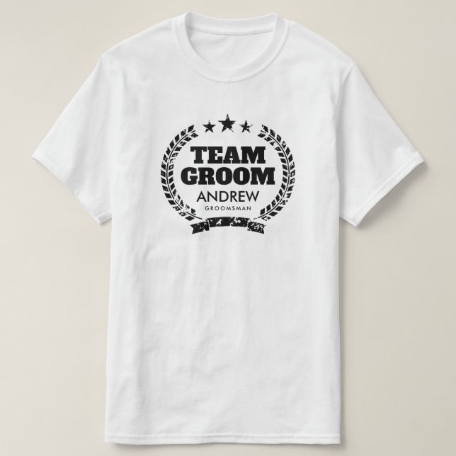 Team Groom bachelor party t shirt for groomsmen (Design Front)