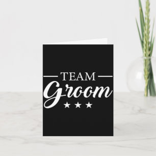 Team groom bachelor party team groom performance card
