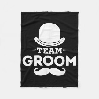 Team Groom Crew Party Squad Grooms Bachelor  Fleece Blanket