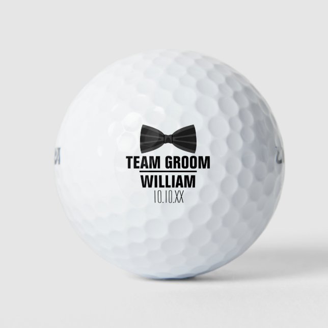 Team Groom Custom Wedding Golf Balls (Front)