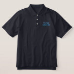 Team Groom Embroidered Polo Shirt<br><div class="desc">Classic polo shirt Team Groom is shown in the navy colour with light blue embroidered letters.
Customise this item or buy as shown.</div>