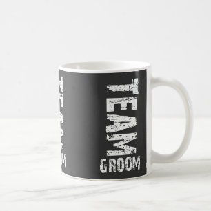 Team Groom Extra Large Grunge Text Coffee Mug