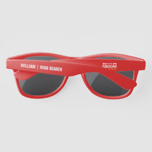 Team Groom   Groomsman   Bachelor   Black White Sunglasses