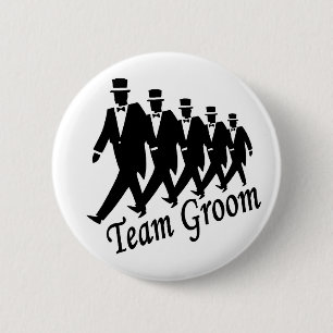 Team Groom Groomsmen 6 Cm Round Badge