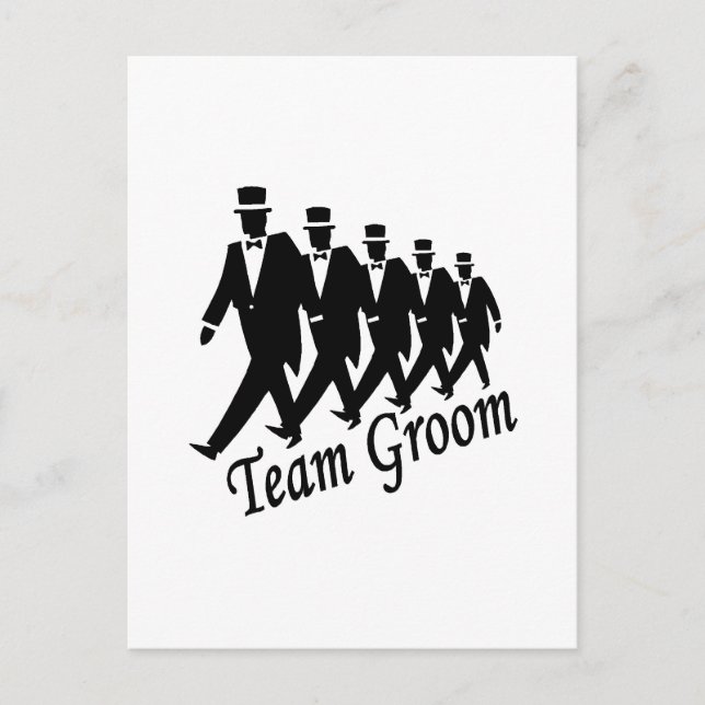 Team Groom Groomsmen Postcard (Front)