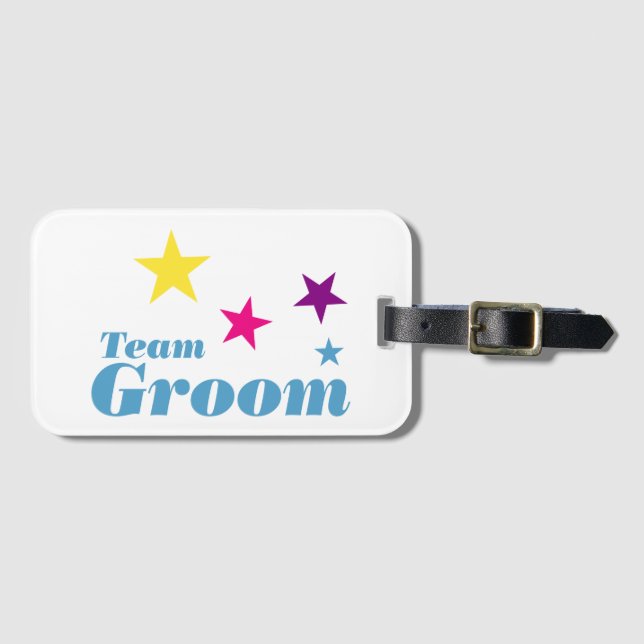 Team groom luggage tag (Front Horizontal)