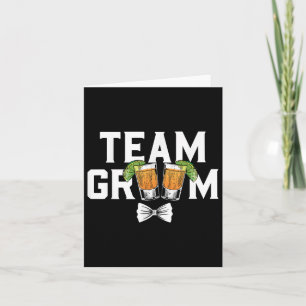 Team Groom Party Bachelor Shots Bride Wedding Card