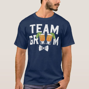 Team Groom Party Bachelor Shots Bride Wedding T-Shirt