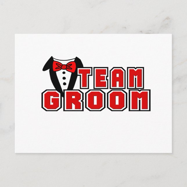 Team Groom Postcard (Front)