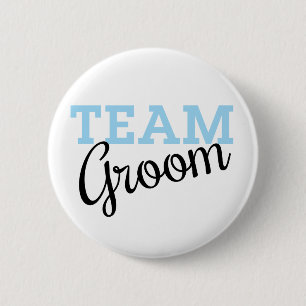 Team Groom Script 6 Cm Round Badge