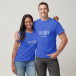 Team Groom Shirt<br><div class="desc">Team groom, this short sleeve, cotton crew neck shirt is shown in the deep royal colour with a sample last name, so you can customise this shirt to your liking, by clicking on customise button, look to right and find the appropriate boxes and change the sample text to your information....</div>