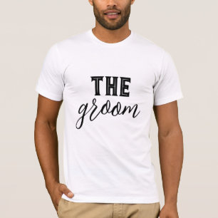 Team Groom Shirt for The Groom – Black Script 