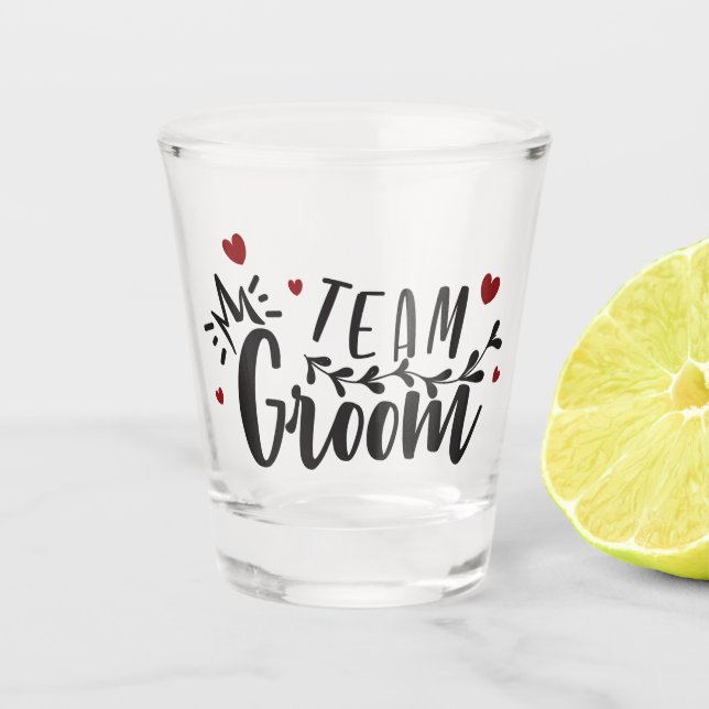 Team Groom Shot Glass (Front)