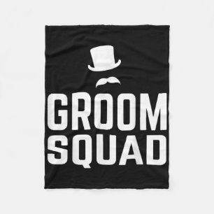 Team Groom Squad Wedding Bachelor Party Gift Marri Fleece Blanket